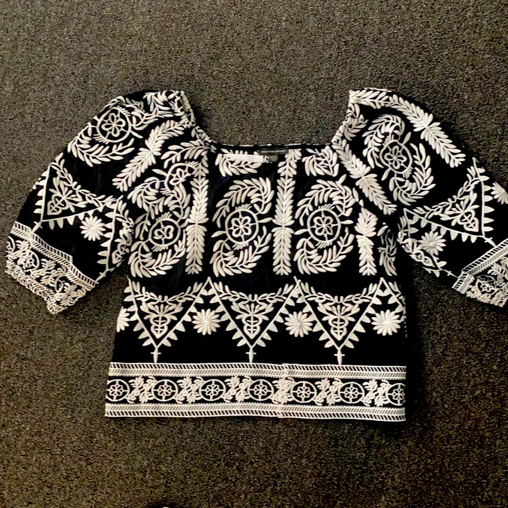 Saks fifth Avenue embroidered off the shoulder